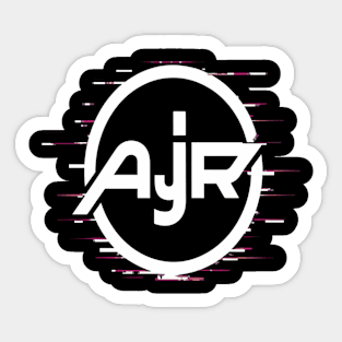 Glitch Effect AJR Band Sticker